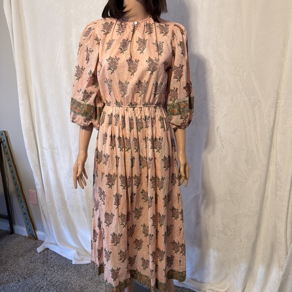Victoria Dunn Dresses & Skirts - Victoria Dunn Women's Midi  Dress Small Flowy Cottagecore Prairie Boho Ruffles